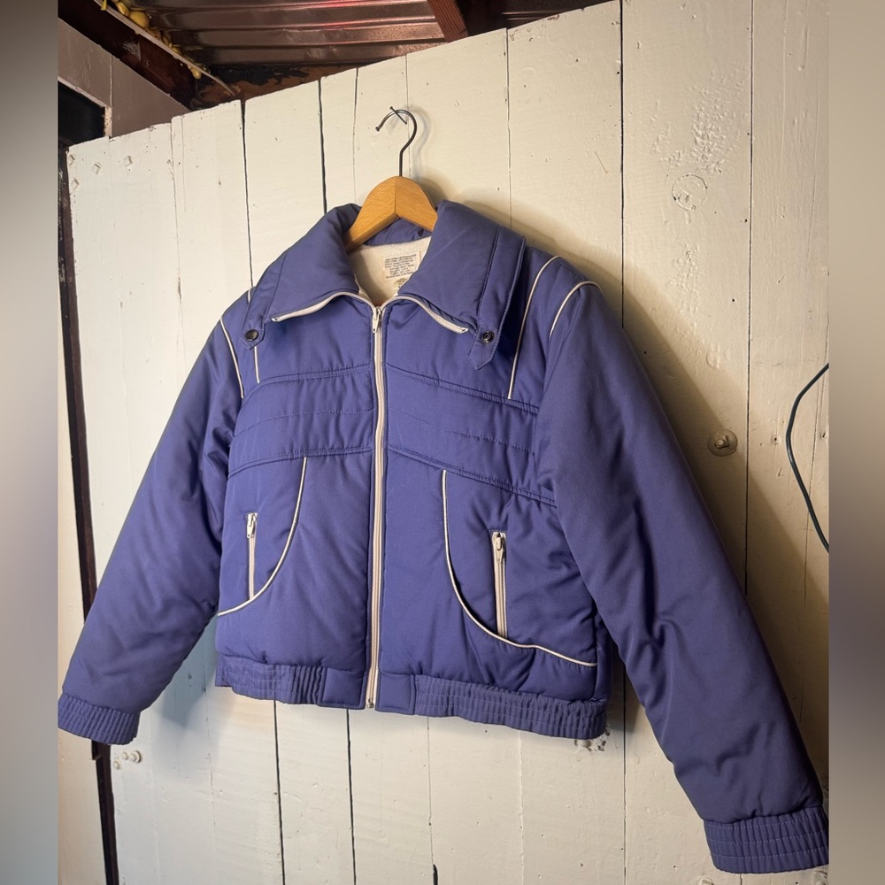 Vintage Periwinkle Puffer Jacket